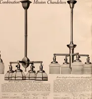 An illustration from Electric, gas, and combination lighting fixtures : table lamps, floor lamps, electrical wiring material, lighting glassware / Sears, Roebuck and Co. (1900)