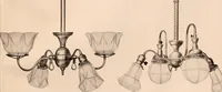 An illustration from Electric, gas, and combination lighting fixtures : table lamps, floor lamps, electrical wiring material, lighting glassware / Sears, Roebuck and Co. (1900)