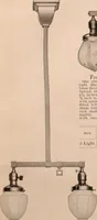 An illustration from Electric, gas, and combination lighting fixtures : table lamps, floor lamps, electrical wiring material, lighting glassware / Sears, Roebuck and Co. (1900)