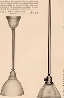 An illustration from Electric, gas, and combination lighting fixtures : table lamps, floor lamps, electrical wiring material, lighting glassware / Sears, Roebuck and Co. (1900)