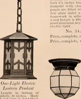 An illustration from Electric, gas, and combination lighting fixtures : table lamps, floor lamps, electrical wiring material, lighting glassware / Sears, Roebuck and Co. (1900)