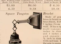 Picture 200 of 238 from Electric, gas, and combination lighting fixtures : table lamps, floor lamps, electrical wiring material, lighting glassware / Sears, Roebuck and Co. (1900), leaf 90