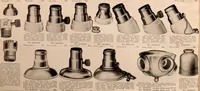 An illustration from Electric, gas, and combination lighting fixtures : table lamps, floor lamps, electrical wiring material, lighting glassware / Sears, Roebuck and Co. (1900)