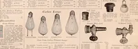 An illustration from Electric, gas, and combination lighting fixtures : table lamps, floor lamps, electrical wiring material, lighting glassware / Sears, Roebuck and Co. (1900)