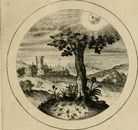 Picture 19 of 42 from Elegantissimorum emblematum corpusculum Latinis Belgicisque versibus elucidatum. Versameling van uytgeleesene sinne-beelden met latynse en nederduitse verklaringen in rym (1696), leaf 40