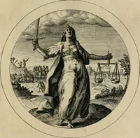 Picture 24 of 42 from Elegantissimorum emblematum corpusculum Latinis Belgicisque versibus elucidatum. Versameling van uytgeleesene sinne-beelden met latynse en nederduitse verklaringen in rym (1696), leaf 50