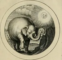 Picture 33 of 42 from Elegantissimorum emblematum corpusculum Latinis Belgicisque versibus elucidatum. Versameling van uytgeleesene sinne-beelden met latynse en nederduitse verklaringen in rym (1696), leaf 68