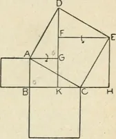 An illustration from Elementary plane geometry : inductive and deductive / by Alfred Baker (1903)