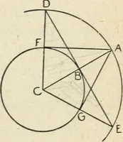 An illustration from Elementary plane geometry : inductive and deductive / by Alfred Baker (1903)
