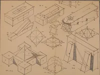 An illustration from Elementary projection drawing. Theory and practice. For preparatory and higher scientific schools, industrial and normal classes; and the self-instruction of teachers, inventors, draftsmen, and artisans. In six divisions .. (1880)