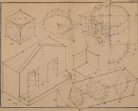 An illustration from Elementary projection drawing. Theory and practice. For preparatory and higher scientific schools, industrial and normal classes; and the self-instruction of teachers, inventors, draftsmen, and artisans. In six divisions .. (1880)