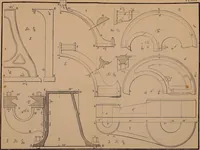 An illustration from Elementary projection drawing. Theory and practice. For preparatory and higher scientific schools, industrial and normal classes; and the self-instruction of teachers, inventors, draftsmen, and artisans. In six divisions .. (1880)