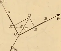 An illustration from An elementary treatise on mechanics, embracing the theory of statics and dynamics, and its applications to solids and fluids (1849)
