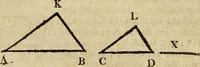 An illustration from The Elements of Euclid : viz. the first six books, together with the eleventh and twelfth : the errors, by which Theon, or others, have long ago vitiated these books, are corrected, and some of Euclid's demonstrations are restored : also, the book of Euclid's Data, in like manner corrected (1806)