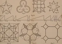 An illustration from Elements of plane and solid free-hand geometrical drawing, with lettering; and some elements of geometrical ornamental design, including the principals of harmonic angular ratios, etc. In three parts ... for draughtsmen and artisans; and teachers and students of industrial and mechanical drawing (1878)