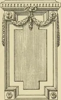 An illustration from Elements of style in furniture and woodwork, being a series of details of the Italian, German Renaissance, Elizabethan, Louis XIVth, Louis XVth, Louis XVIth, Sheraton, Adams, Empire, Chinese, Japanese, and Moresque styles ... for the use of architects, furniture designers, cabinet makers and others (1889)