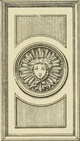 An illustration from Elements of style in furniture and woodwork, being a series of details of the Italian, German Renaissance, Elizabethan, Louis XIVth, Louis XVth, Louis XVIth, Sheraton, Adams, Empire, Chinese, Japanese, and Moresque styles ... for the use of architects, furniture designers, cabinet makers and others (1889)