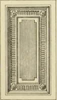 An illustration from Elements of style in furniture and woodwork, being a series of details of the Italian, German Renaissance, Elizabethan, Louis XIVth, Louis XVth, Louis XVIth, Sheraton, Adams, Empire, Chinese, Japanese, and Moresque styles ... for the use of architects, furniture designers, cabinet makers and others (1889)