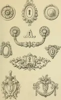 An illustration from Elements of style in furniture and woodwork, being a series of details of the Italian, German Renaissance, Elizabethan, Louis XIVth, Louis XVth, Louis XVIth, Sheraton, Adams, Empire, Chinese, Japanese, and Moresque styles ... for the use of architects, furniture designers, cabinet makers and others (1889)