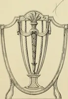 An illustration from Elements of style in furniture and woodwork, being a series of details of the Italian, German Renaissance, Elizabethan, Louis XIVth, Louis XVth, Louis XVIth, Sheraton, Adams, Empire, Chinese, Japanese, and Moresque styles ... for the use of architects, furniture designers, cabinet makers and others (1889)