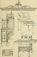 An illustration from Elements of style in furniture and woodwork, being a series of details of the Italian, German Renaissance, Elizabethan, Louis XIVth, Louis XVth, Louis XVIth, Sheraton, Adams, Empire, Chinese, Japanese, and Moresque styles ... for the use of architects, furniture designers, cabinet makers and others (1889)