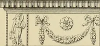An illustration from Elements of style in furniture and woodwork, being a series of details of the Italian, German Renaissance, Elizabethan, Louis XIVth, Louis XVth, Louis XVIth, Sheraton, Adams, Empire, Chinese, Japanese, and Moresque styles ... for the use of architects, furniture designers, cabinet makers and others (1889)