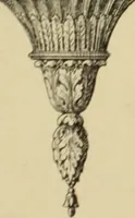 An illustration from Elements of style in furniture and woodwork, being a series of details of the Italian, German Renaissance, Elizabethan, Louis XIVth, Louis XVth, Louis XVIth, Sheraton, Adams, Empire, Chinese, Japanese, and Moresque styles ... for the use of architects, furniture designers, cabinet makers and others (1889)