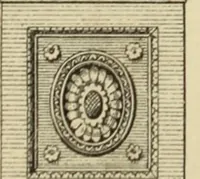 An illustration from Elements of style in furniture and woodwork, being a series of details of the Italian, German Renaissance, Elizabethan, Louis XIVth, Louis XVth, Louis XVIth, Sheraton, Adams, Empire, Chinese, Japanese, and Moresque styles ... for the use of architects, furniture designers, cabinet makers and others (1889)