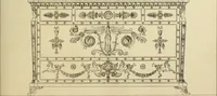 An illustration from Elements of style in furniture and woodwork, being a series of details of the Italian, German Renaissance, Elizabethan, Louis XIVth, Louis XVth, Louis XVIth, Sheraton, Adams, Empire, Chinese, Japanese, and Moresque styles ... for the use of architects, furniture designers, cabinet makers and others (1889)