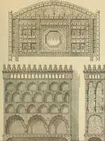 An illustration from Elements of style in furniture and woodwork, being a series of details of the Italian, German Renaissance, Elizabethan, Louis XIVth, Louis XVth, Louis XVIth, Sheraton, Adams, Empire, Chinese, Japanese, and Moresque styles ... for the use of architects, furniture designers, cabinet makers and others (1889)