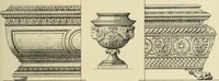 An illustration from Elements of style in furniture and woodwork, being a series of details of the Italian, German Renaissance, Elizabethan, Louis XIVth, Louis XVth, Louis XVIth, Sheraton, Adams, Empire, Chinese, Japanese, and Moresque styles ... for the use of architects, furniture designers, cabinet makers and others (1889)
