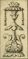 An illustration from Elements of style in furniture and woodwork, being a series of details of the Italian, German Renaissance, Elizabethan, Louis XIVth, Louis XVth, Louis XVIth, Sheraton, Adams, Empire, Chinese, Japanese, and Moresque styles ... for the use of architects, furniture designers, cabinet makers and others (1889)