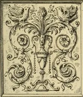 Picture 35 of 175 from Elements of style in furniture and woodwork, being a series of details of the Italian, German Renaissance, Elizabethan, Louis XIVth, Louis XVth, Louis XVIth, Sheraton, Adams, Empire, Chinese, Japanese, and Moresque styles ... for the use of architects, furniture designers, cabinet makers and others (1889), leaf 48