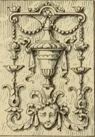 An illustration from Elements of style in furniture and woodwork, being a series of details of the Italian, German Renaissance, Elizabethan, Louis XIVth, Louis XVth, Louis XVIth, Sheraton, Adams, Empire, Chinese, Japanese, and Moresque styles ... for the use of architects, furniture designers, cabinet makers and others (1889)