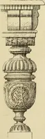 An illustration from Elements of style in furniture and woodwork, being a series of details of the Italian, German Renaissance, Elizabethan, Louis XIVth, Louis XVth, Louis XVIth, Sheraton, Adams, Empire, Chinese, Japanese, and Moresque styles ... for the use of architects, furniture designers, cabinet makers and others (1889)