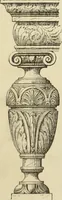 An illustration from Elements of style in furniture and woodwork, being a series of details of the Italian, German Renaissance, Elizabethan, Louis XIVth, Louis XVth, Louis XVIth, Sheraton, Adams, Empire, Chinese, Japanese, and Moresque styles ... for the use of architects, furniture designers, cabinet makers and others (1889)