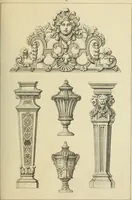 An illustration from Elements of style in furniture and woodwork, being a series of details of the Italian, German Renaissance, Elizabethan, Louis XIVth, Louis XVth, Louis XVIth, Sheraton, Adams, Empire, Chinese, Japanese, and Moresque styles ... for the use of architects, furniture designers, cabinet makers and others (1889)