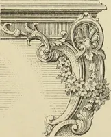 An illustration from Elements of style in furniture and woodwork, being a series of details of the Italian, German Renaissance, Elizabethan, Louis XIVth, Louis XVth, Louis XVIth, Sheraton, Adams, Empire, Chinese, Japanese, and Moresque styles ... for the use of architects, furniture designers, cabinet makers and others (1889)