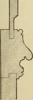 An illustration from Elements of style in furniture and woodwork, being a series of details of the Italian, German Renaissance, Elizabethan, Louis XIVth, Louis XVth, Louis XVIth, Sheraton, Adams, Empire, Chinese, Japanese, and Moresque styles ... for the use of architects, furniture designers, cabinet makers and others (1889)