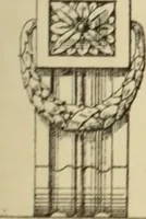 An illustration from Elements of style in furniture and woodwork, being a series of details of the Italian, German Renaissance, Elizabethan, Louis XIVth, Louis XVth, Louis XVIth, Sheraton, Adams, Empire, Chinese, Japanese, and Moresque styles ... for the use of architects, furniture designers, cabinet makers and others (1889)