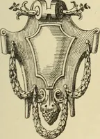 An illustration from Elements of style in furniture and woodwork, being a series of details of the Italian, German Renaissance, Elizabethan, Louis XIVth, Louis XVth, Louis XVIth, Sheraton, Adams, Empire, Chinese, Japanese, and Moresque styles ... for the use of architects, furniture designers, cabinet makers and others (1889)