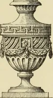 An illustration from Elements of style in furniture and woodwork, being a series of details of the Italian, German Renaissance, Elizabethan, Louis XIVth, Louis XVth, Louis XVIth, Sheraton, Adams, Empire, Chinese, Japanese, and Moresque styles ... for the use of architects, furniture designers, cabinet makers and others (1889)