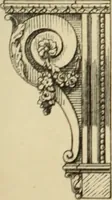 An illustration from Elements of style in furniture and woodwork, being a series of details of the Italian, German Renaissance, Elizabethan, Louis XIVth, Louis XVth, Louis XVIth, Sheraton, Adams, Empire, Chinese, Japanese, and Moresque styles ... for the use of architects, furniture designers, cabinet makers and others (1889)