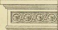 An illustration from Elements of style in furniture and woodwork, being a series of details of the Italian, German Renaissance, Elizabethan, Louis XIVth, Louis XVth, Louis XVIth, Sheraton, Adams, Empire, Chinese, Japanese, and Moresque styles ... for the use of architects, furniture designers, cabinet makers and others (1889)