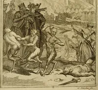 An illustration from Eloge de l'enfer. Ouvrage critique, historique, et moral (1759)