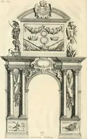 An illustration from Eloges et discours sur la triomphante reception du roy en sa ville de Paris, apres la reduction de la Rochelle : accompagnez des figures, tant des arcs de triomphe que des autres preparatifs (1629)