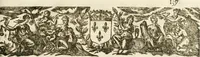 An illustration from Eloges et discours sur la triomphante reception du roy en sa ville de Paris, apres la reduction de la Rochelle : accompagnez des figures, tant des arcs de triomphe que des autres preparatifs (1629)