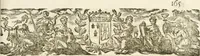 An illustration from Eloges et discours sur la triomphante reception du roy en sa ville de Paris, apres la reduction de la Rochelle : accompagnez des figures, tant des arcs de triomphe que des autres preparatifs (1629)