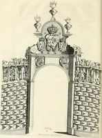 Picture 21 of 59 from Eloges et discours sur la triomphante reception du roy en sa ville de Paris, apres la reduction de la Rochelle : accompagnez des figures, tant des arcs de triomphe que des autres preparatifs (1629), leaf 67