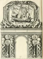 An illustration from Eloges et discours sur la triomphante reception du roy en sa ville de Paris, apres la reduction de la Rochelle : accompagnez des figures, tant des arcs de triomphe que des autres preparatifs (1629)